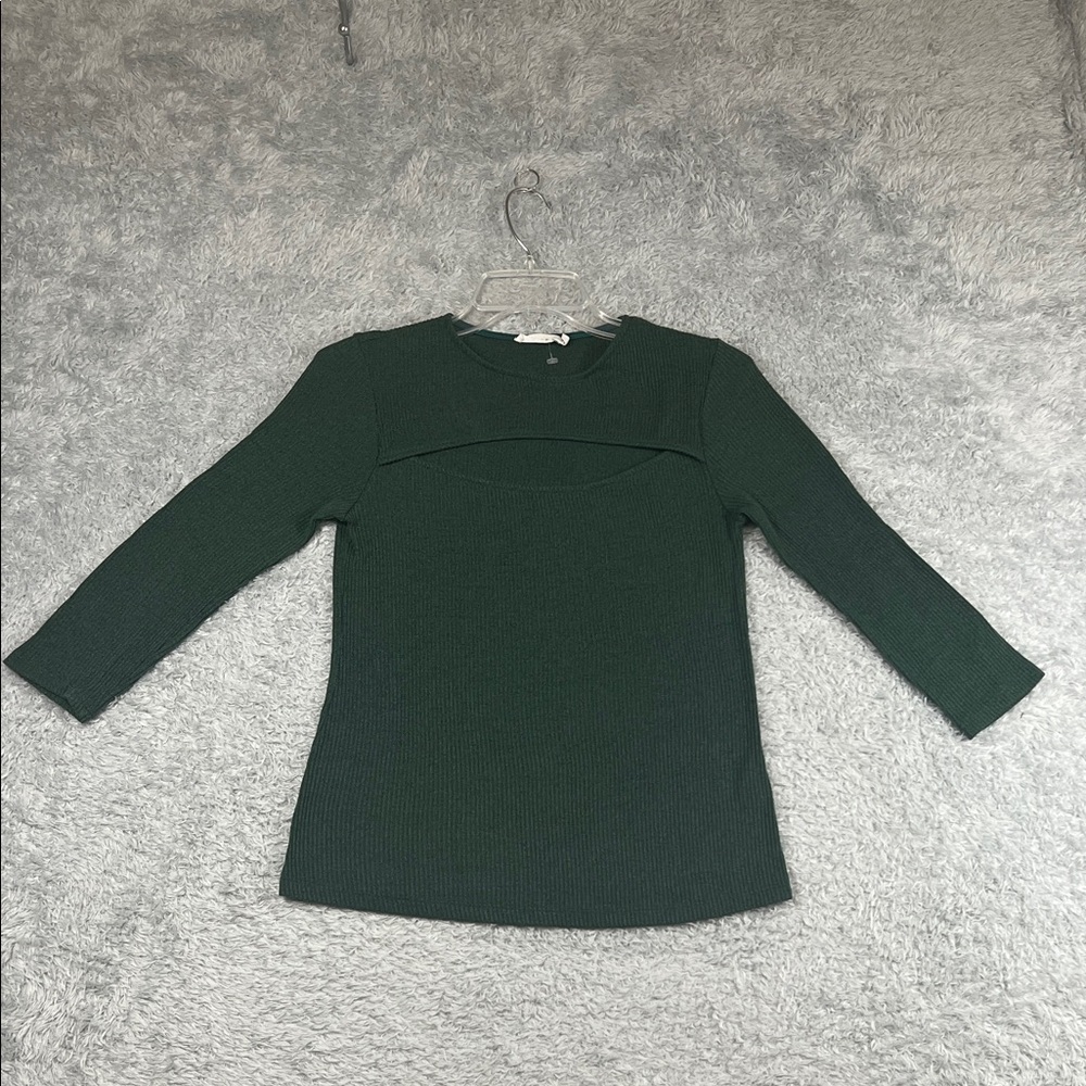 Lush Deep Green Crew Neck Sweater